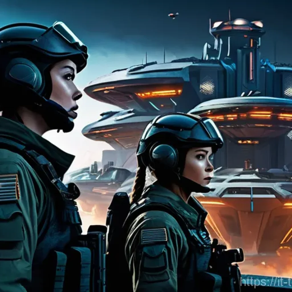 top war 전쟁 시뮬레이션 도구 - **Prompt:** A vibrant, futuristic military base at dusk, showcasing an optimized defensive layout. P...