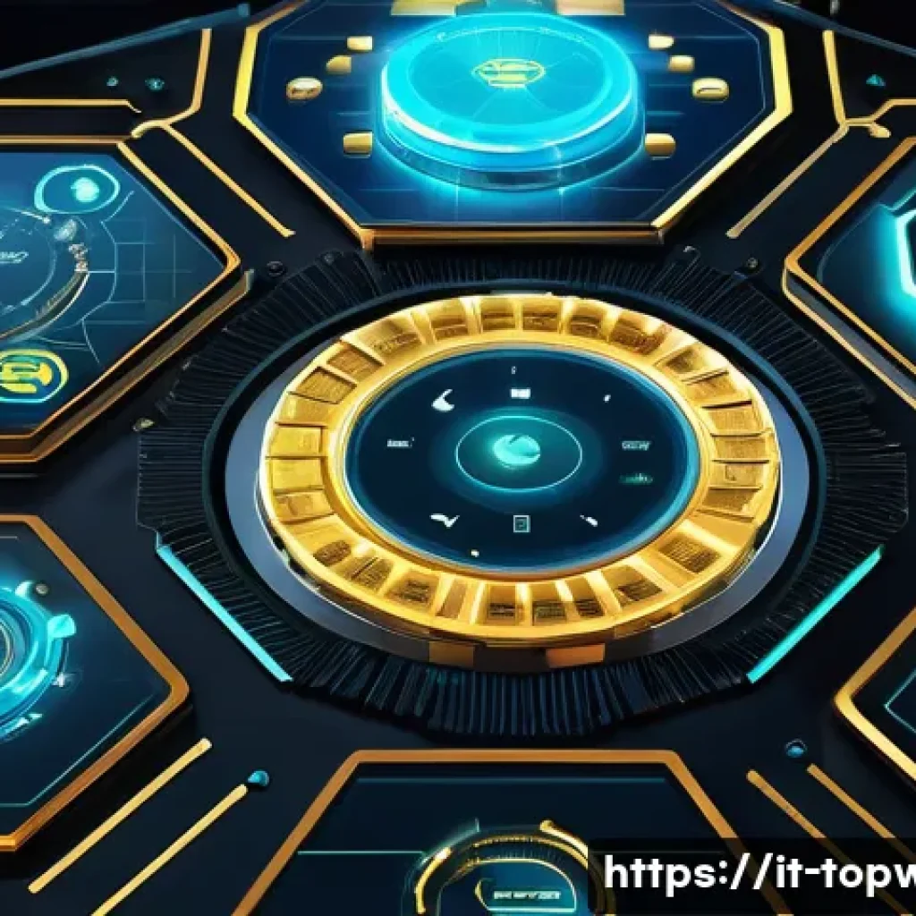 top war 패키지 구매 가이드 - A dynamic and vibrant digital illustration of a futuristic war strategy game interface, showcasing m...