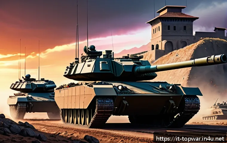 top war 전술 코칭 강좌 - A detailed digital painting of a strategic military base in a futuristic war game, showcasing multil...