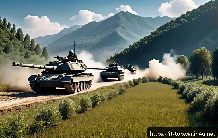 top war 전투 시나리오 분석 - A detailed, dynamic battlefield scene in Top War style featuring a diverse army formation with infan...