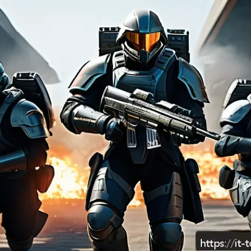 top war 아이템 조합법 - A dynamic battlefield scene featuring a group of diverse military units from a futuristic strategy g...