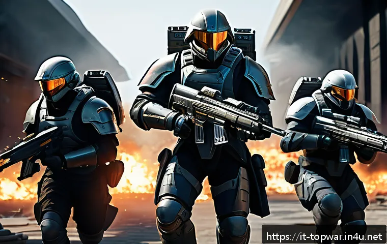 top war 아이템 조합법 - A dynamic battlefield scene featuring a group of diverse military units from a futuristic strategy g...